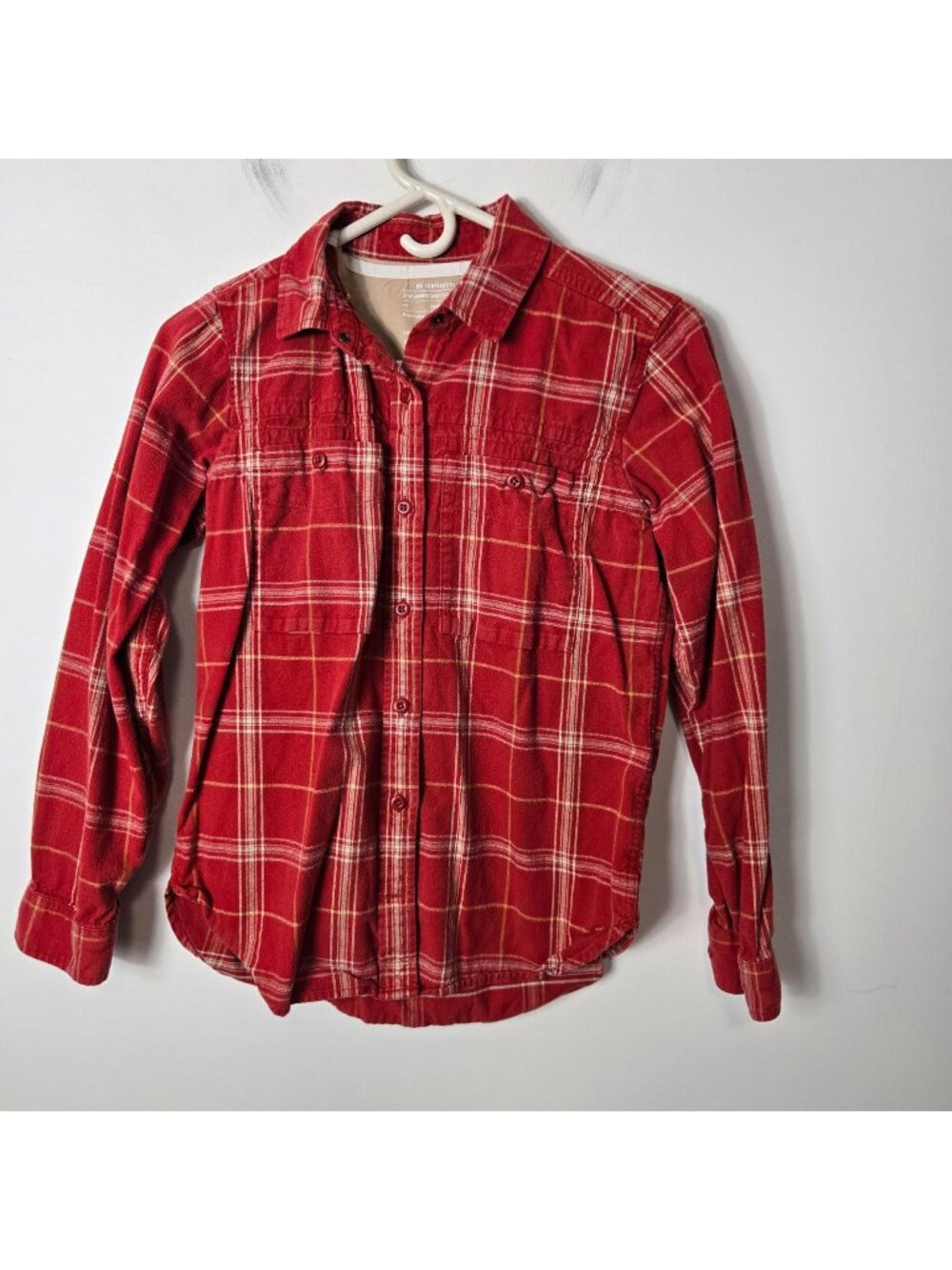 REI Co-Op Women's Size S Wallace Lake Flannel Red Button Down Long Sleeve Shirt